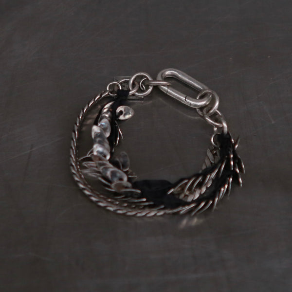 GOTI Artisan Double Chain Bracelet 925 Silver Italy GT-BR1246-0